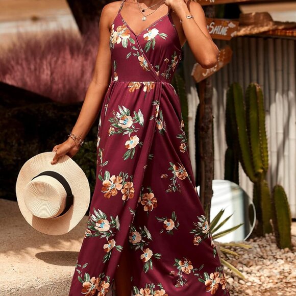 NWT High Slit Floral Maxi - Picture 2 of 8